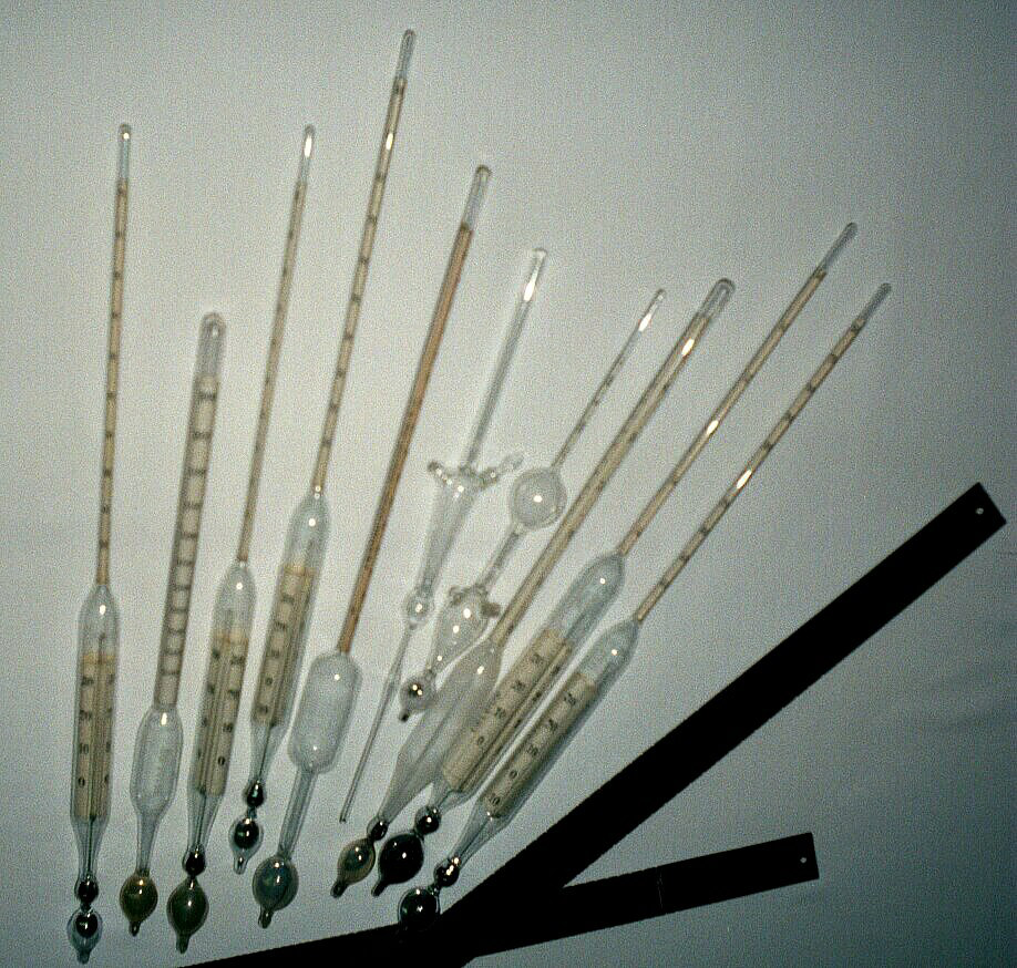Aräometer, Hydrometers in the beginning of the 20th century